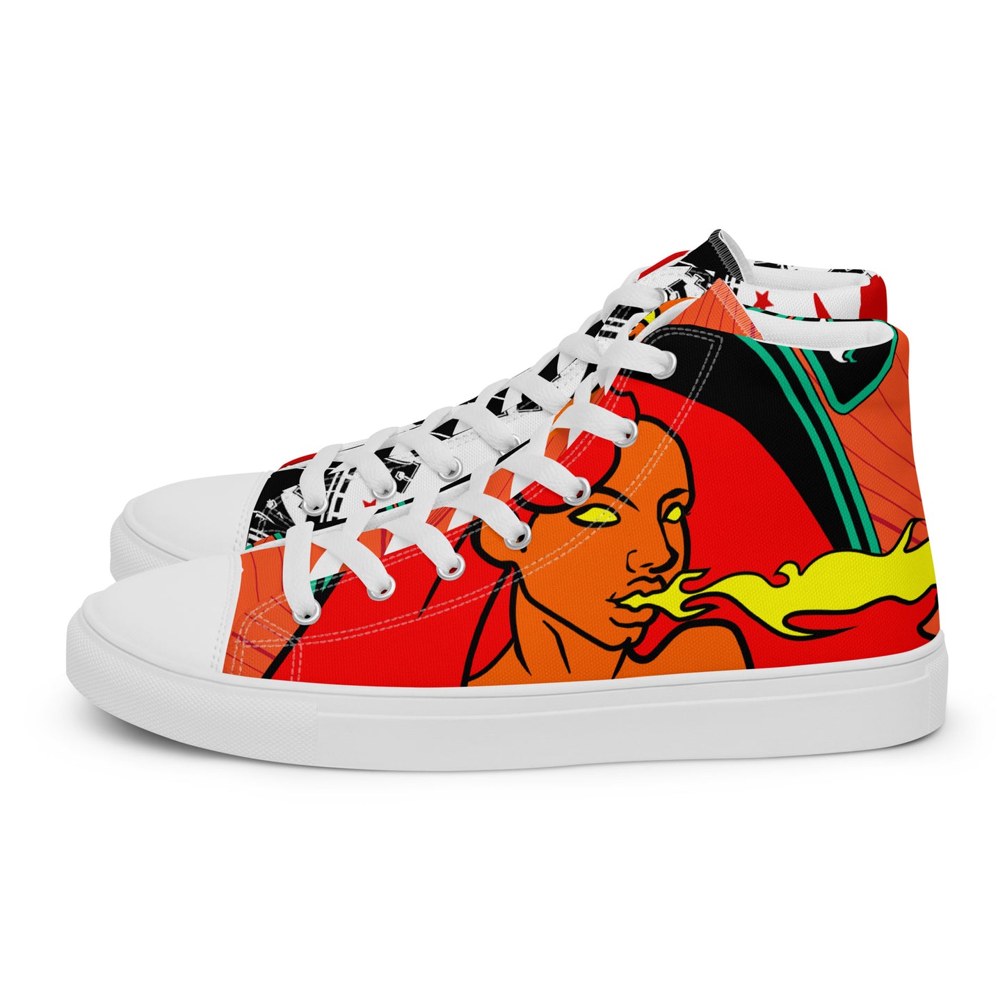 Australian Buffalo Sauce Men’s high top canvas shoes