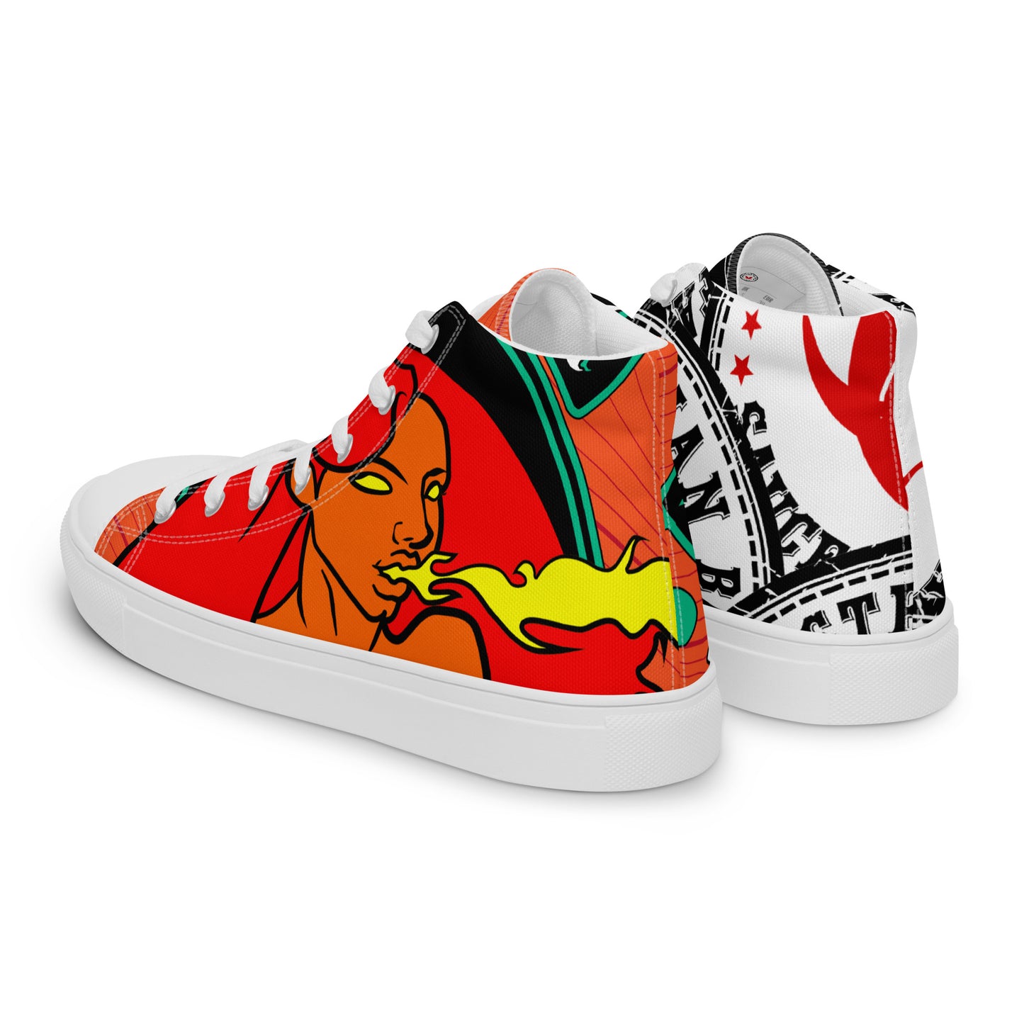 Australian Buffalo Sauce Men’s high top canvas shoes