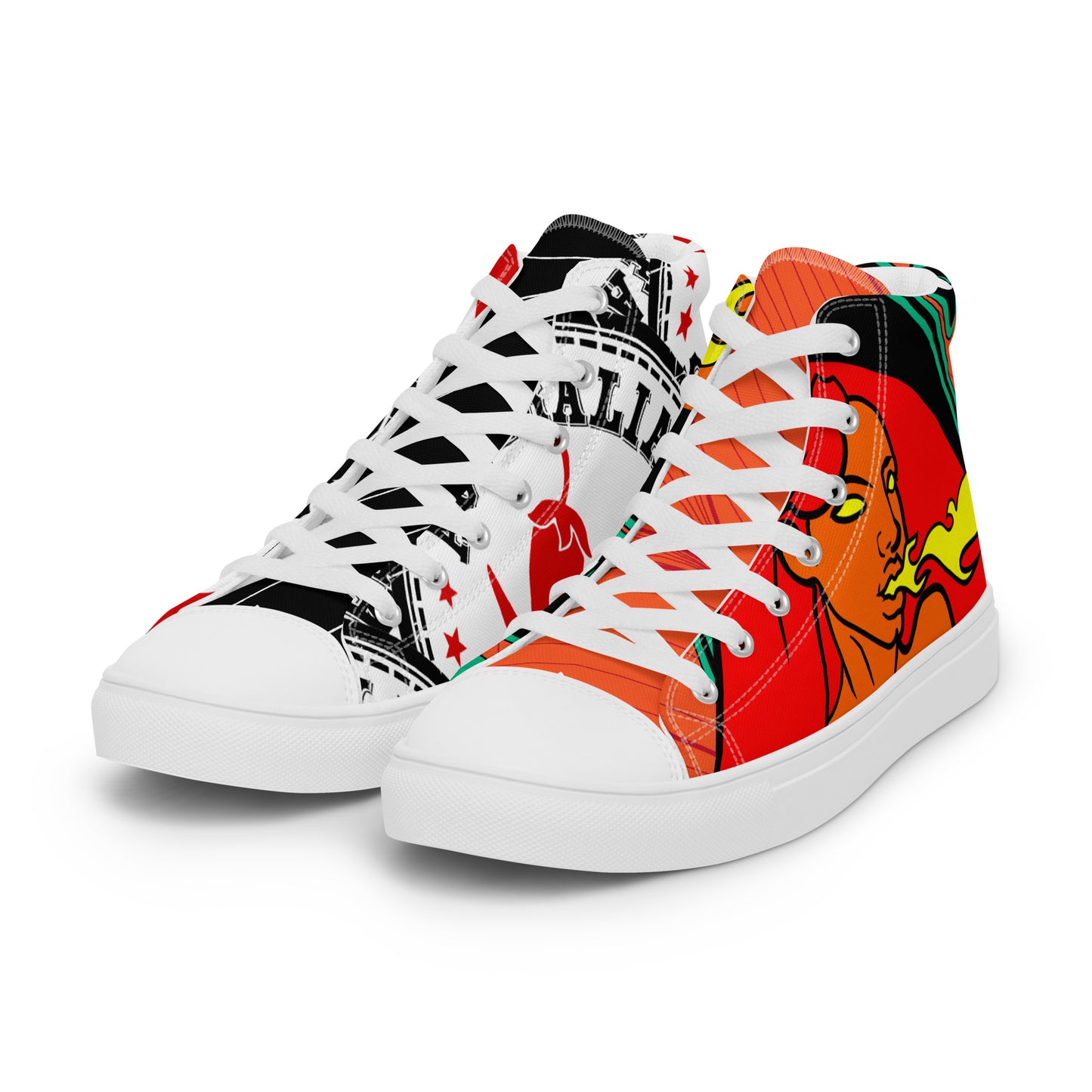 Australian Buffalo Sauce Men’s high top canvas shoes