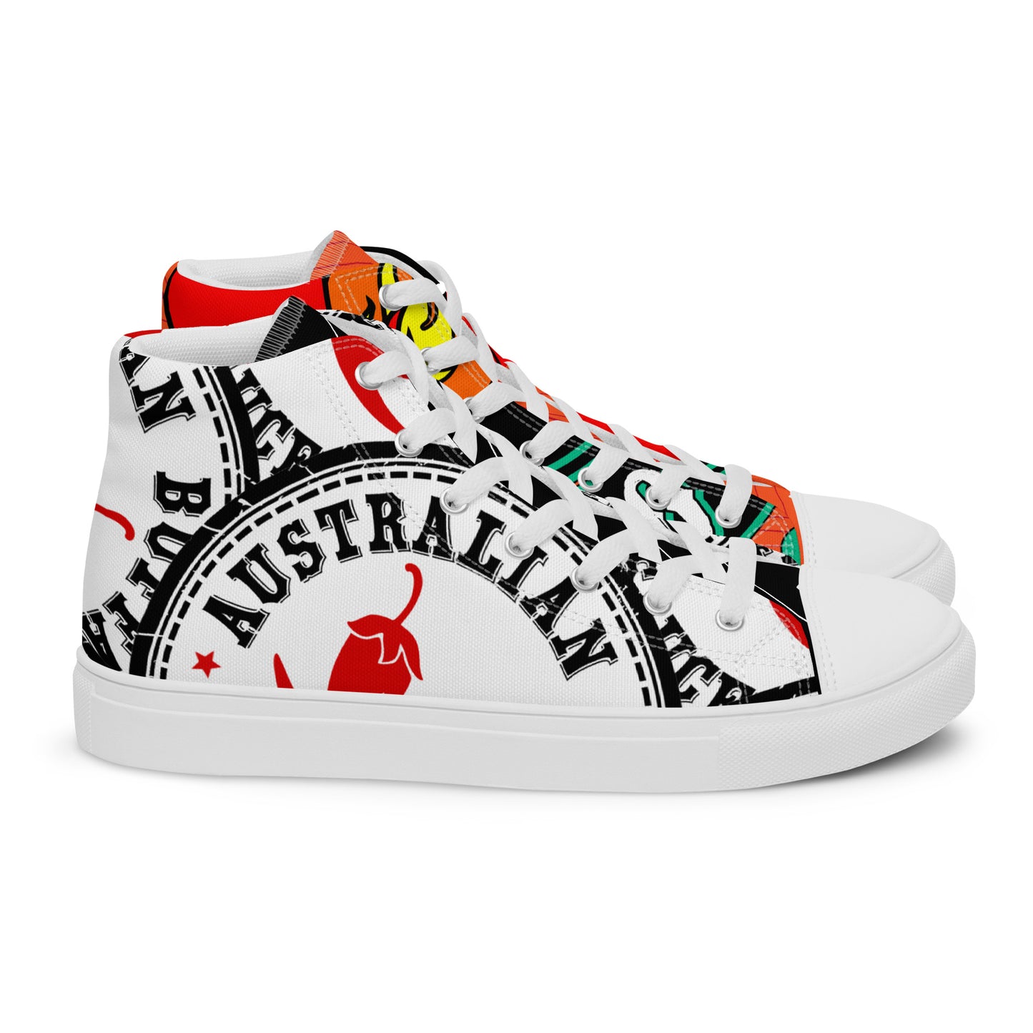 Australian Buffalo Sauce Men’s high top canvas shoes