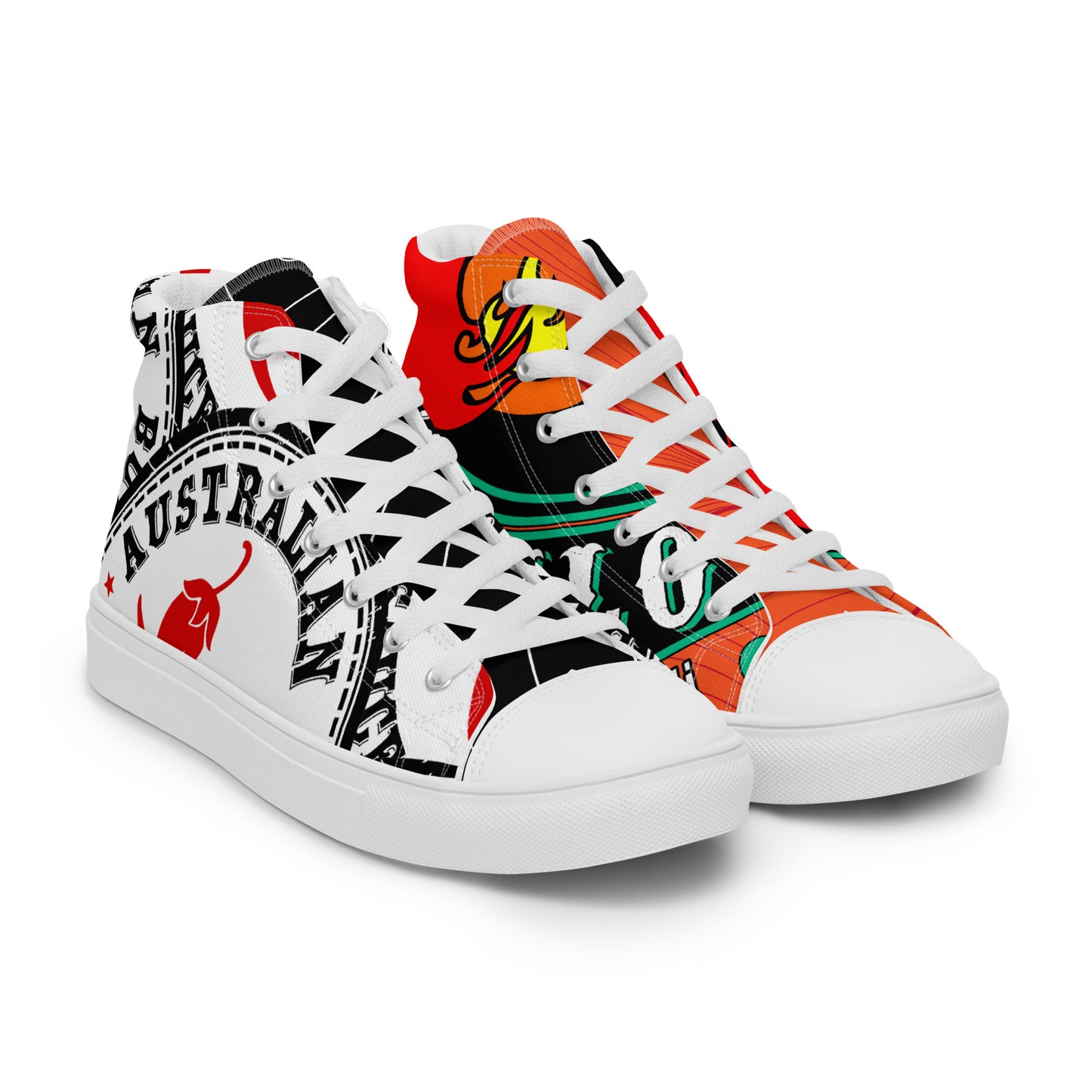 Australian Buffalo Sauce Men’s high top canvas shoes